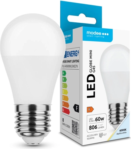 Modee LED žarnica Globe Mini G45 8,5 W E27 806 lm hladno bela