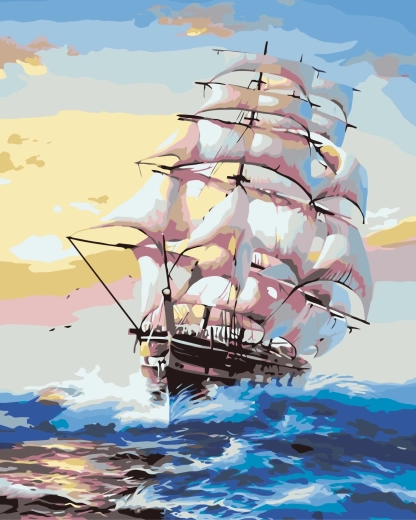 Norimpex slikanje po številkah Jadrnica 40 × 50 cm