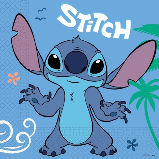 Disney Stitch papirnati prtički Stitch & Angel 33 x 33 cm (20 kos)