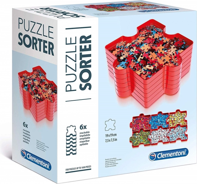 Clementoni razvrščevalnik za puzzle – komplet 6 predalčkov