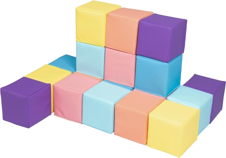 2Kids Toys penaste kocke pastelnih barv (18 kosov)