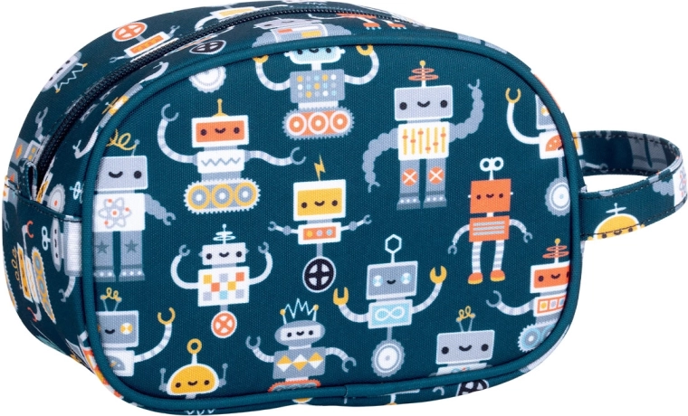 Toaletna torbica A Little Lovely Company z motivom robotov