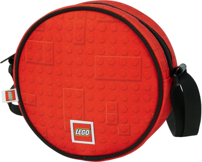 LEGO okrogla crossbody torbica Brick Dots rdeča