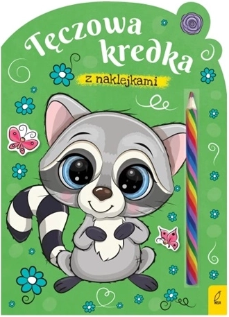 Mavrična barvica – pobarvanka z rakunom