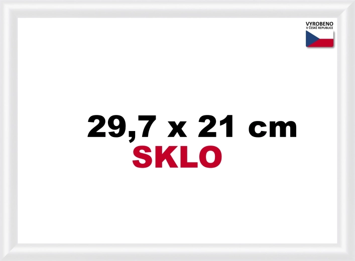 Beli plastični okvir 29,7 × 21 cm A4
