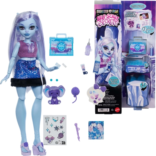 Monster High Abbey Bominable lutka z dodatki Self-Care