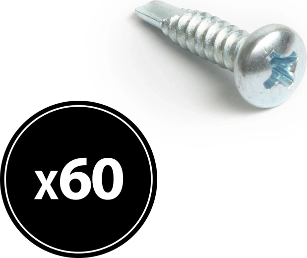 Samovrtalni vijak z ugrezno glavo 4,2 × 19 mm, 60 kosov