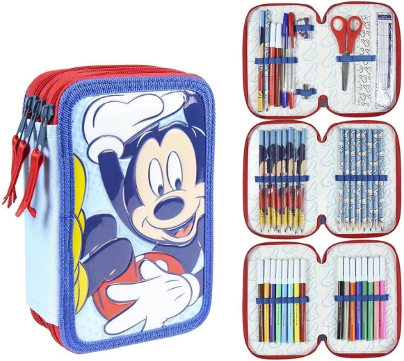 Opremljena trietažna peresnica Mickey - 1 kos