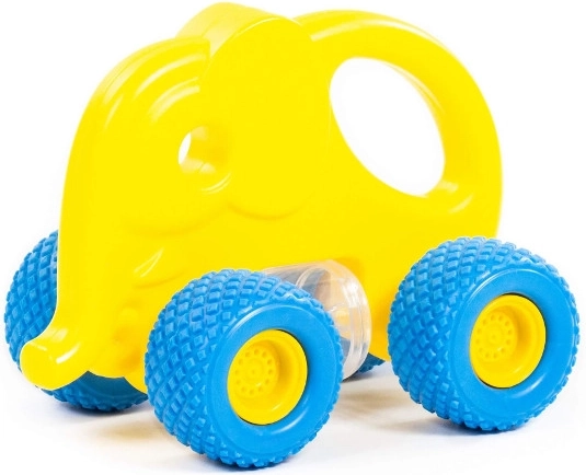 Baby Gripcar slonček – gumena kolesa, ropotuljica