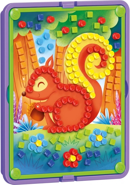 Quercetti mozaika Pin Bosco – otroška mozaična sestavljanka s gozdnimi motivi