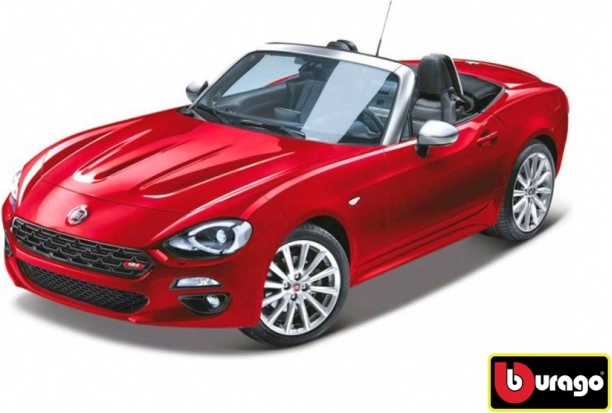 Bburago Fiat 124 Spider rdeča 1:24 model