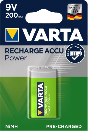 Varta polnilna 9V NiMH baterija 200 mAh Ready2Use