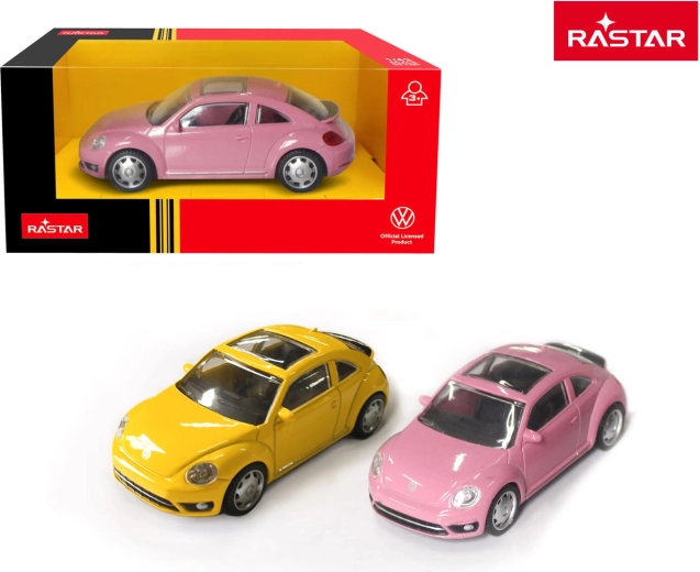 Kovinski model avtomobila Rastar Volkswagen Beetle rožnat 1:43