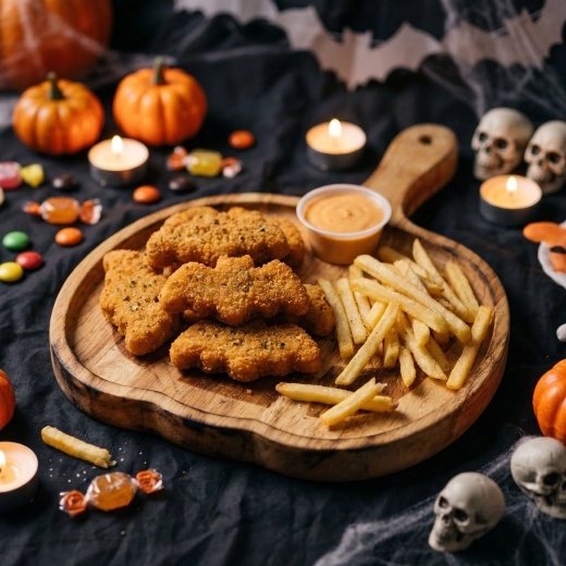 Halloweenski lesen servirni pladenj v obliki buče