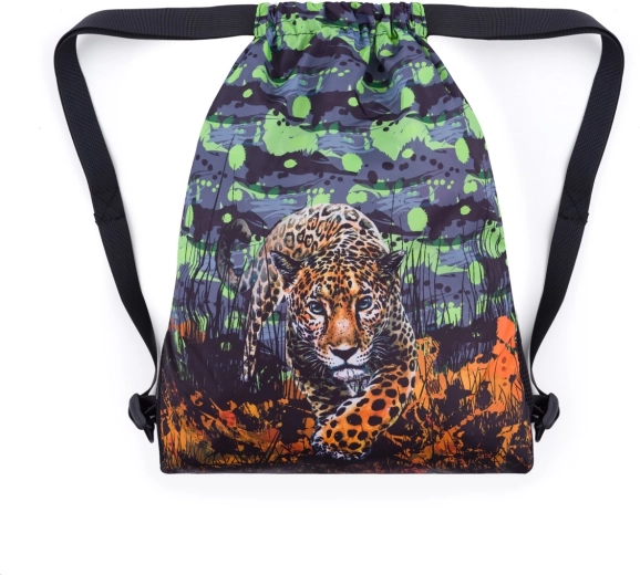 Bagmaster šolska vrečka za copate in telovadbo Prim leopard
