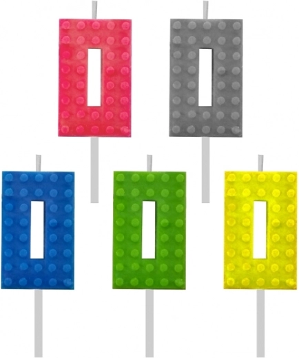 Rojstnodnevna svečka kocke številka 0, 5,5 cm