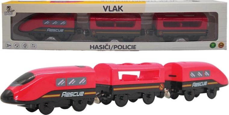 Babu gasilski vlak z magnetnimi vagoni na baterije