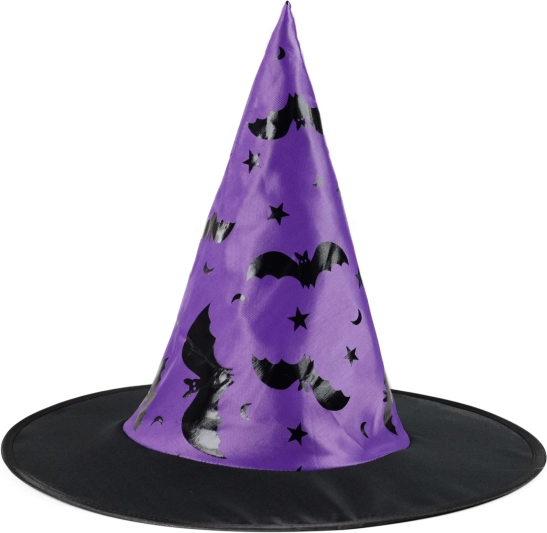 otroški čarovniški klobuk z netopirjevim potiskom