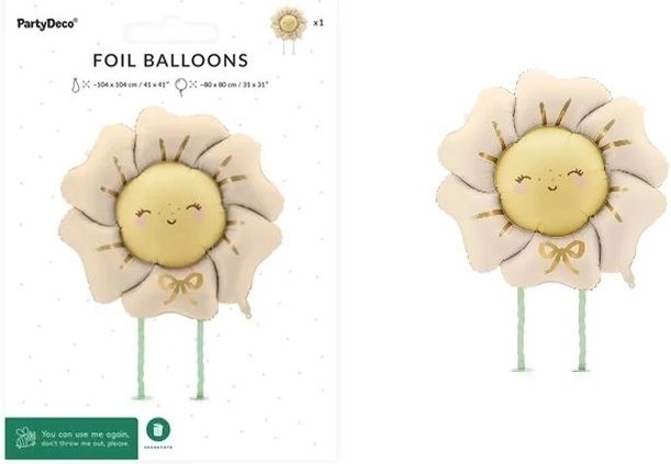 Folijski hodni balon roža svetlo bež 104 × 104 cm