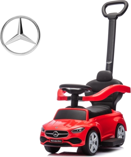 Milly Mally otroški poganjalec z vodilnim ročajem Mercedes-Benz C-Class rdeč