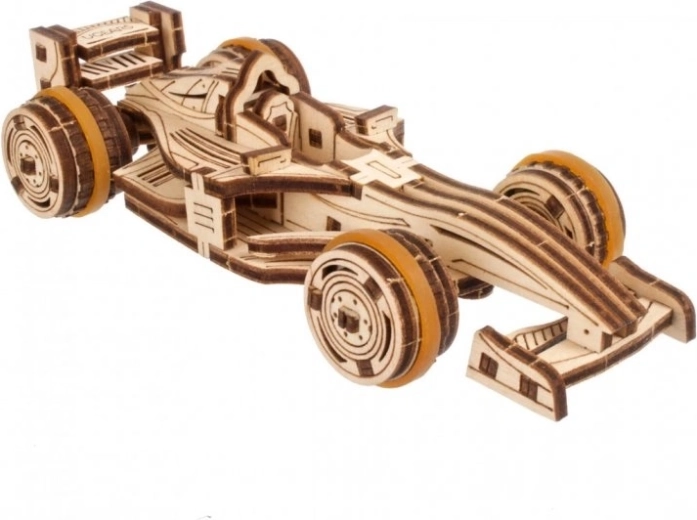 Ugears Compact racer – 3D lesena mehanska puzzle formula