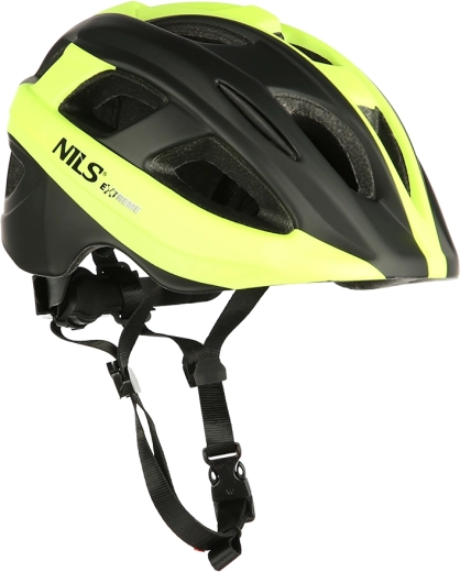 Kolesarska čelada NILS Extreme MTV35J limetno zelena – S (48–53 cm)