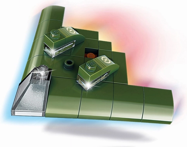 Qman amfibijski bombnik Electric Ray – mini gradbeni komplet 38 delov