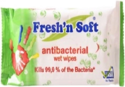 Fresh 'n soft antibakterijski vlažni robčki za roke 15 kosov