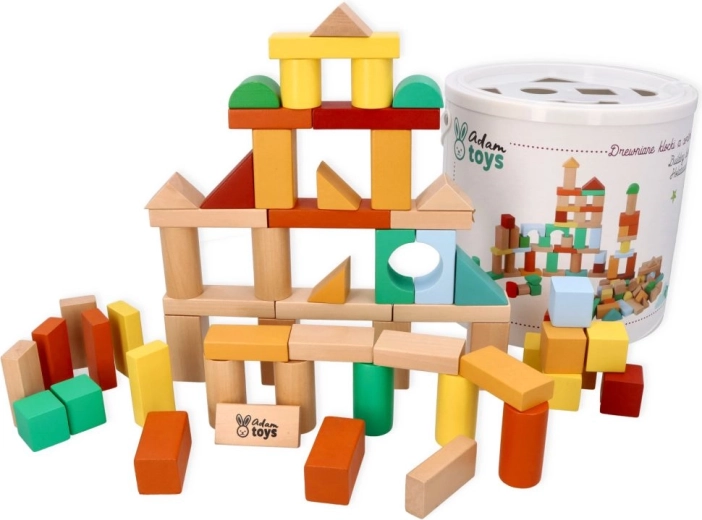 Adam Toys lesene kocke s sorterjem 100 kosov