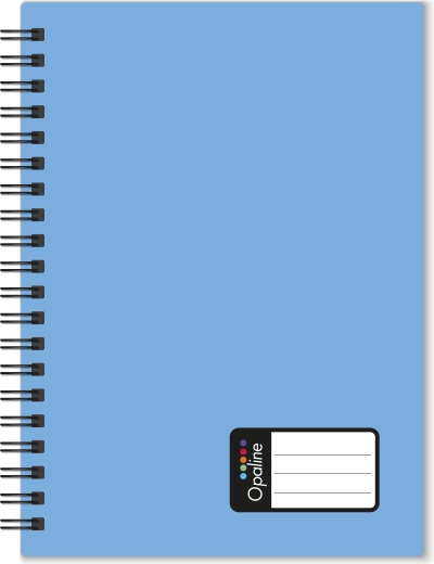 Beležnica A5 z dvojno spiralno vezavo Opaline, modra