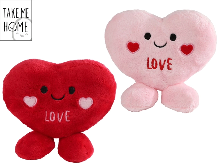 Take Me Home plush heart with face 14 cm - 1 piece