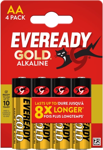 Alkalne baterije AA ENERGIZER Eveready Gold, 4 kosi