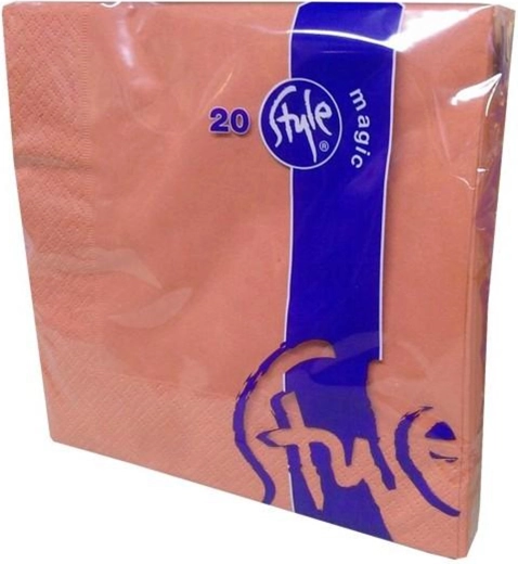 Papirnati prtički terakota 33 × 33 cm, 2 plasti, 20 kos