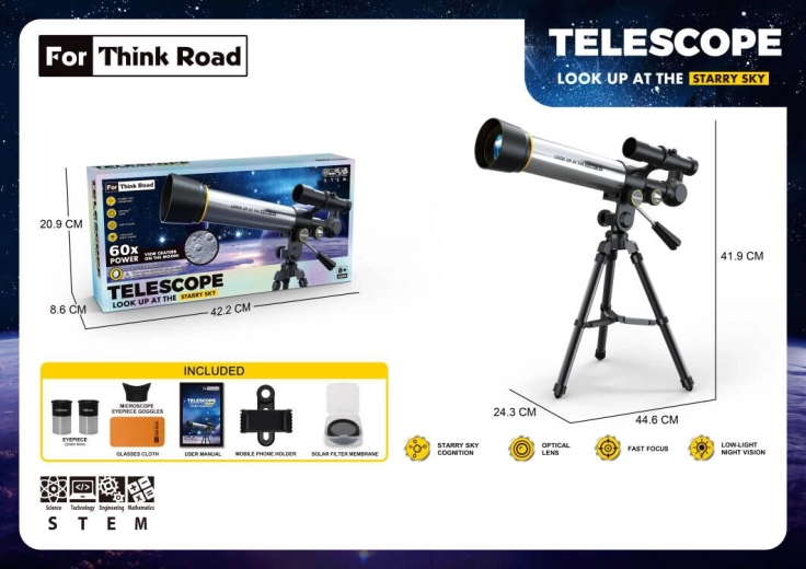 Sparkys astronomical telescope with tripod and phone holder - 1 piece