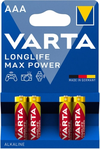 Varta Longlife Max Power AAA mikrotušikove baterije, 4 kosi