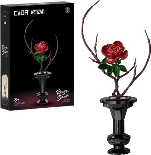 Gradbeni set CaDA rože Rouge Dawn 43 cm - 1 kos