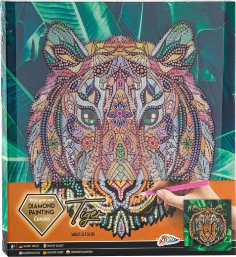 Diamond Painting on Frame Tiger 30 × 30 cm GRAFIX