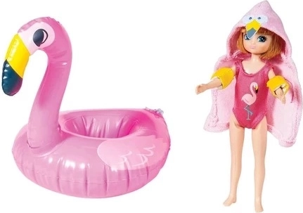 Lottie punčka plavalka s flamingom