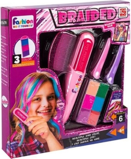 Set kred za lase Braided za začasno barvanje in pletene pričeske