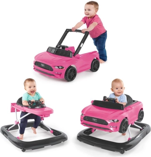 3-in-1 Walker BRIGHT STARTS Ford Mustang, Pink