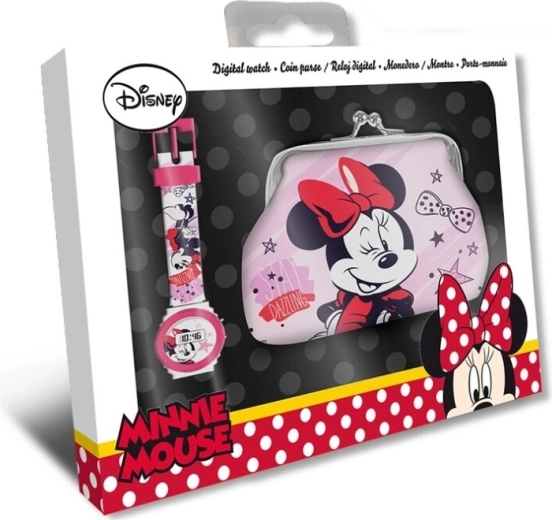 Darilni set Minnie Mouse: ura in denarnica v škatlici – 1 kos