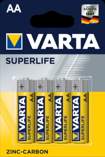 Varta Superlife AA cink-ogljikove baterije 1,5 V, blister 4 kosi