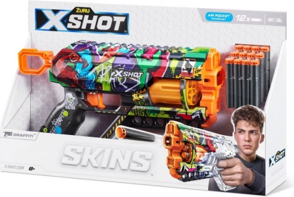 X-SHOT Skins Griefer Graffiti blaster z 12 penastimi izstrelki