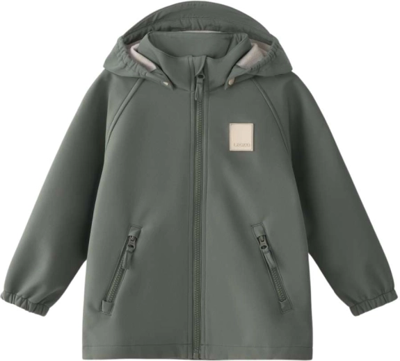 Leokid softshell jacket Lake agave green, size 116