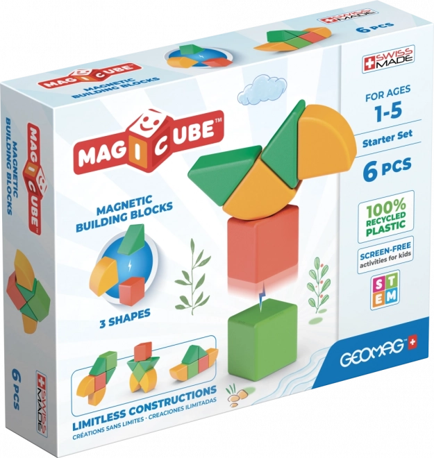 Geomag Magicube Shapes – magnetna sestavljanka za najmlajše, 6 kosov
