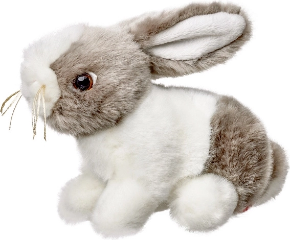 Plišasti zajček, sivo-bel, 16 cm, Beppe ZOO