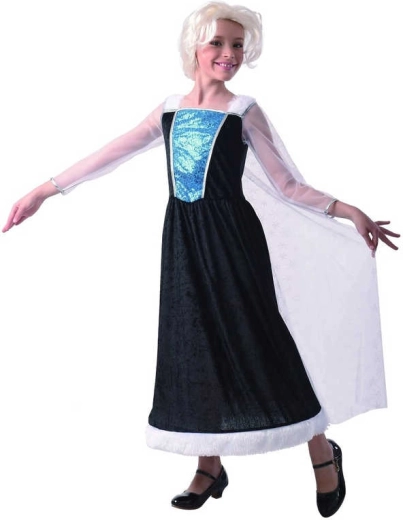 Karnevalski kostum princeska – obleka s plaščem, velikost M (120–130 cm)