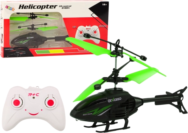 RC helikopter z giroskopom – Zelena