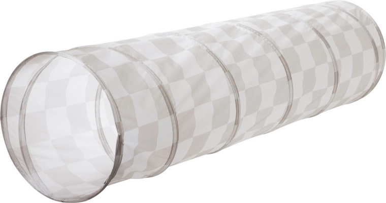 Otroški igralni tunel 3 Sprouts recycled checkerboard beige