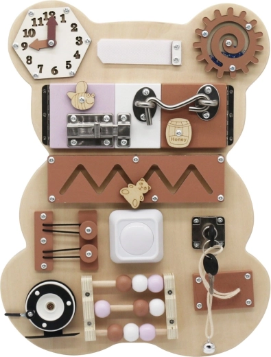 Montessori aktivna tabla medvedek 10 v 1 Baby Mix